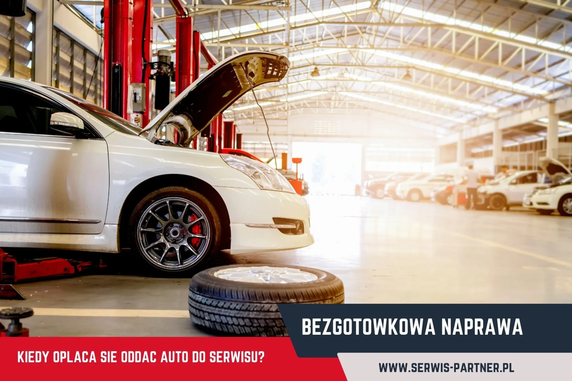 naprawa bezgotówkowa samochodu warsztat blacharsko lakierniczy auto po kolizji Serwis Partner